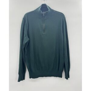 J Crew Men M Sweater 1/4 Zip Cotton Cashmere Blend Pullover Soft Comfort Casual